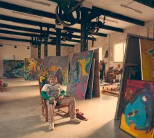 Willy in his workplace